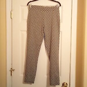 Tommy Hilfiger Black and White Patterned Jeggings Size Medium